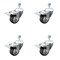 Service Caster 3.5 Inch SS Thermoplastic Rubber 1/2 Inch Stem Caster Set Total Lock Brake SCC SCC-SSTSTTL20S3514-TPRB-121315-4 - alternate 1